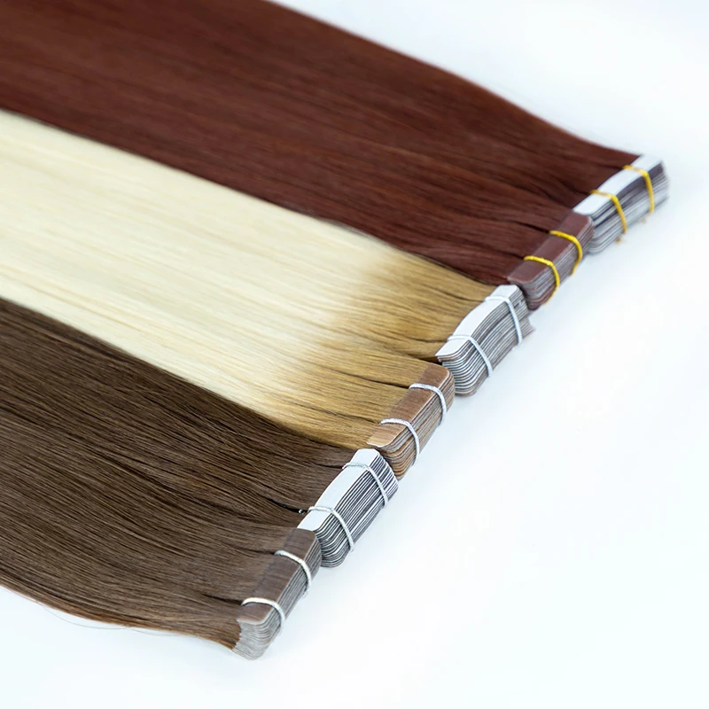 product leshine wholesale european tape hair extensions human hair double drawn tape in hair extensions-3