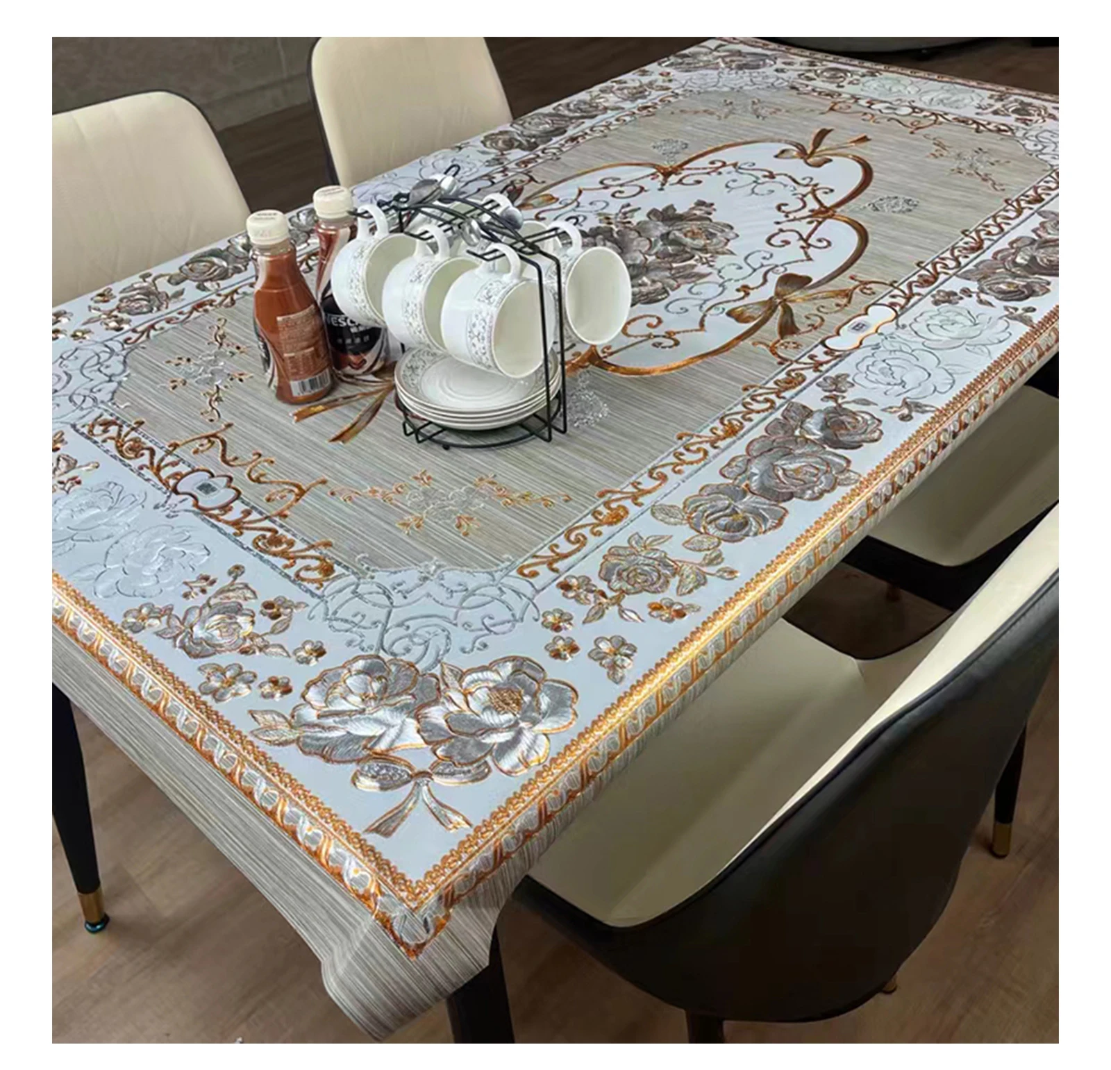 Table Cloths Roll Factory Manufacturing Plastic Tablecloth Woven Pvc