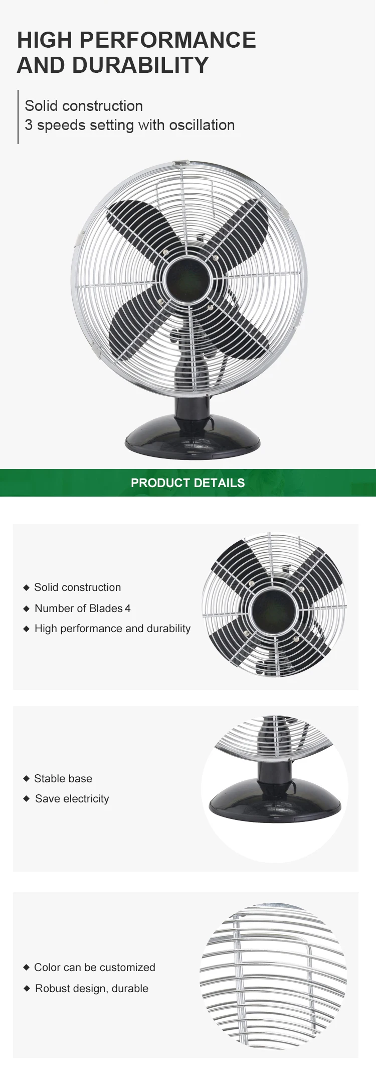 Table Fan, 220-240V ~50Hz, Electric - detail 14