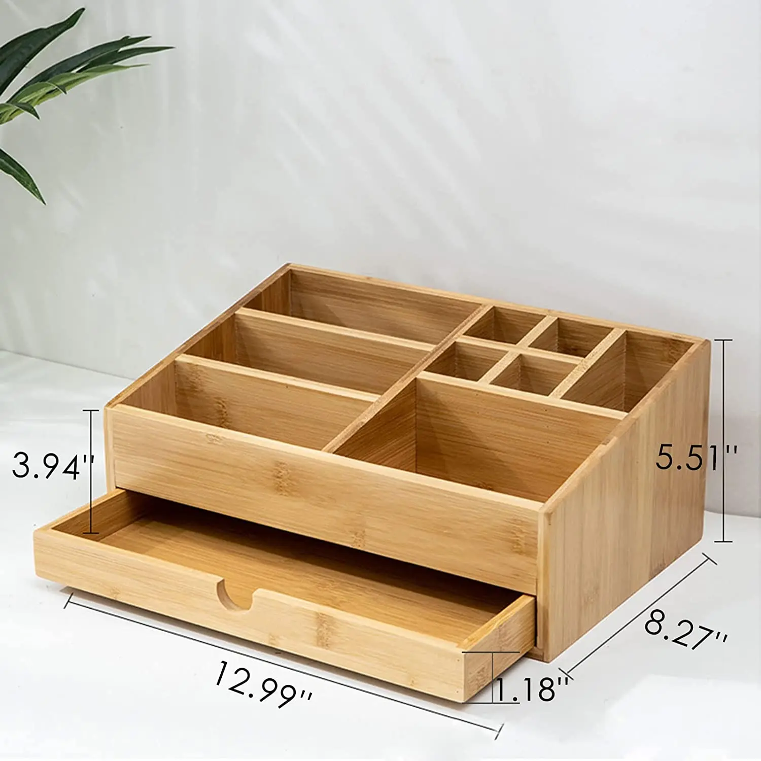 Custom Multifunction Household Items Makeup Bamboo Boxes Storage Desk Organizer Bamboo Drawer Organizers Storage Holders