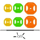 Home Gym Home Gym Power Lifting Dumbbell Weight Loss Aerobic Rubber Barbell Set 20kg Set