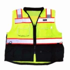 Safety Vest ANSI Class 2 Multipockets High Visibility Reflective Safety Hi Viz Polyester Customized Surveyors Vest