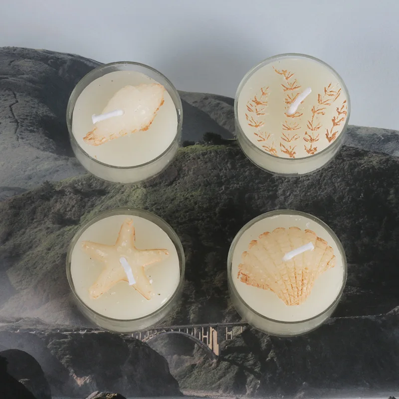 hot selling sea shell handmade art candle scented