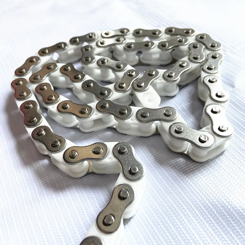 High quality white plastic chip chain plastic conveyor chain