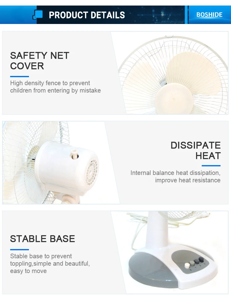 Table Fan, Portable, Electric, Plastic - detail 8