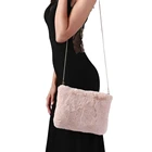 2020 Winter Women Fashion Faux Fur Handbag Leopard/Pink/Yellow For Party Dinner