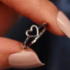 Heart Shaped Ring Fashion Gold Silver Color Heart Shaped For Woman Wedding Ring
