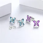 Zirconia Wedding Bridal Jewelry Set Cubic Zirconia Ring Earring Necklace Butterfly Jewellery Set