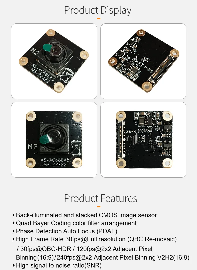 DGZX Wholesaler Mini High Pixel 48mp IMX586 Camera CMOS for sony Sensor Hd Mipi IoT Camera Module插图1 DGZX Wholesaler Mini High Pixel 48mp IMX586 Camera CMOS for sony Sensor Hd Mipi IoT Camera Module插图1