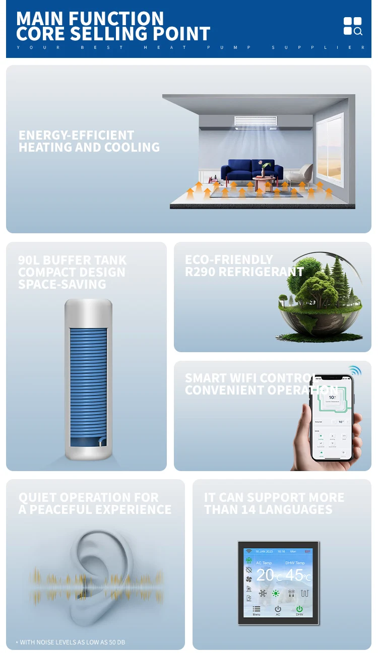 Air to Water Heat Pump, R290, Monoblock, Inverter, 10KW - detail 10