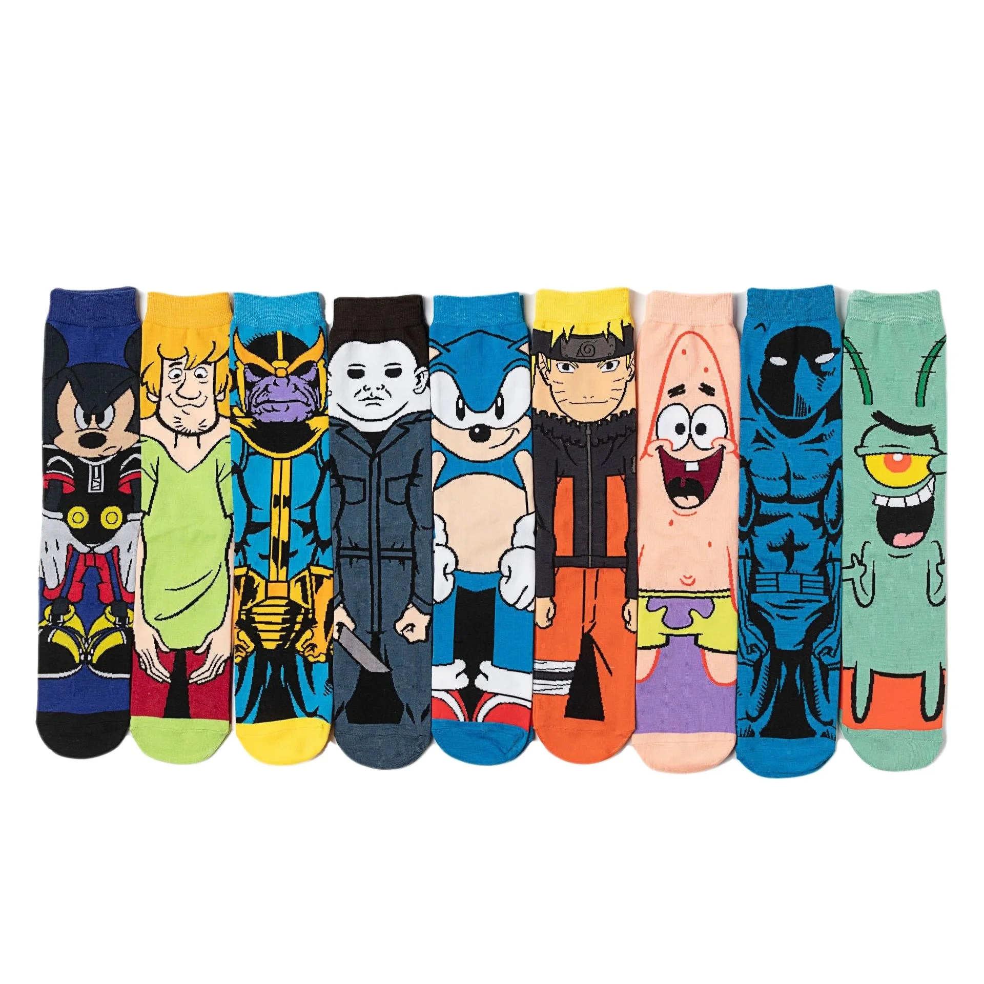 High Quality Custom Designer Funny Novelty Crazy Comics Cartoon Tube Unisex  Cotton Crew Anime Happy Men Socks - Buy Marvel Socks,Super Hero Socks,Socks  Product on 