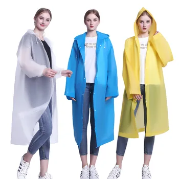 factory  direct supply high quality  hot selling nonDisposable raincoat portable transparent thickened adult plastic raincoat
