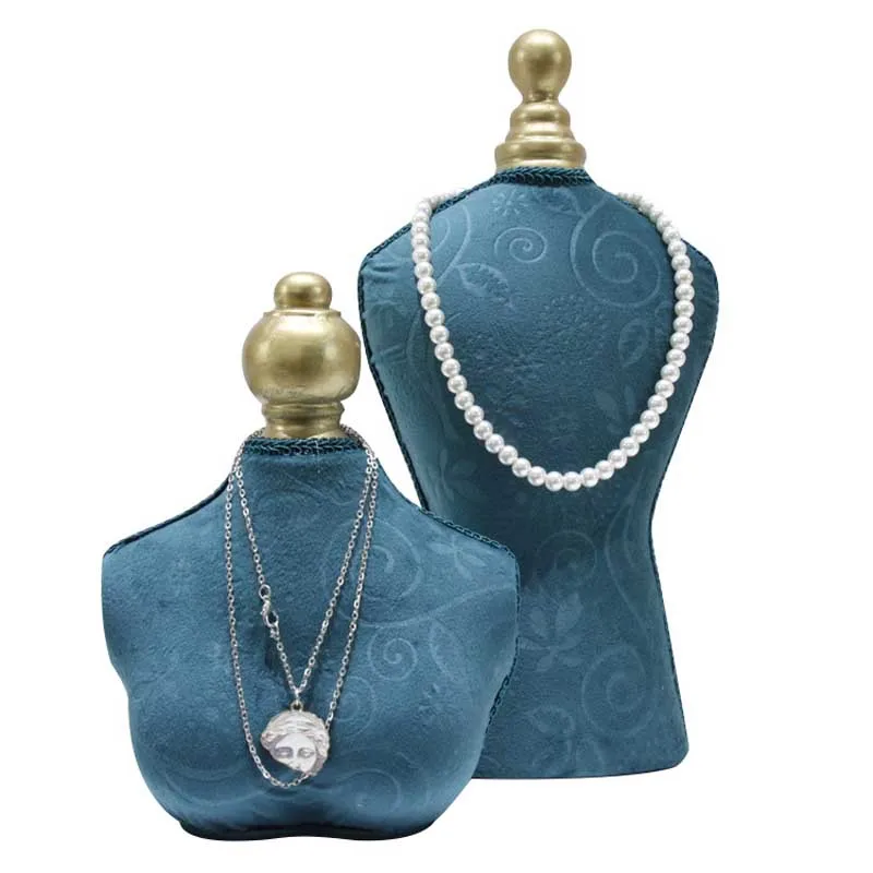 New Velvet Mannequin Jewelry Stand Portrait Jewellery Display Stand