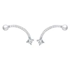 Pearl Earrings Wholesale Handmade Cubic Zirconia Pearl 925 Sterling Sliver Jewelry Ear Studs Earrings