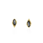 Oval Chris April Fine Jewelry 925 Sterling Silver Organic Shape Oval Stone Earrings