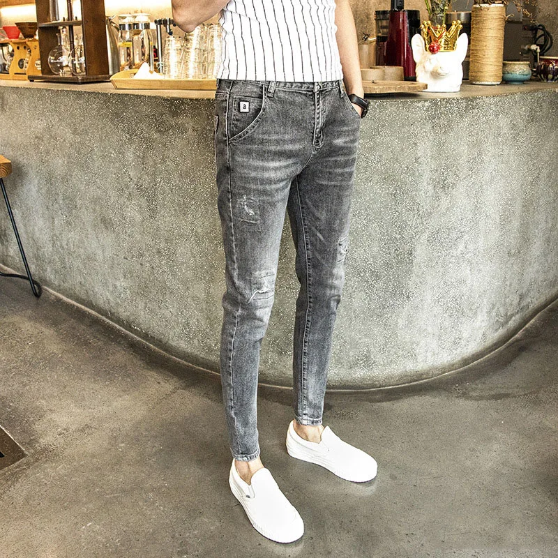 Pencil Pants Hip Hop Man Trousers Jeans 