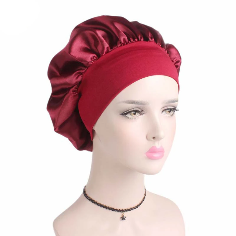 silk bonnet with elastic band