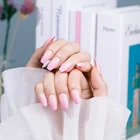 Nail Tips Nails Pink Ombre Nail Tips Press On Nails Tips Manicure Artificial Fingernails