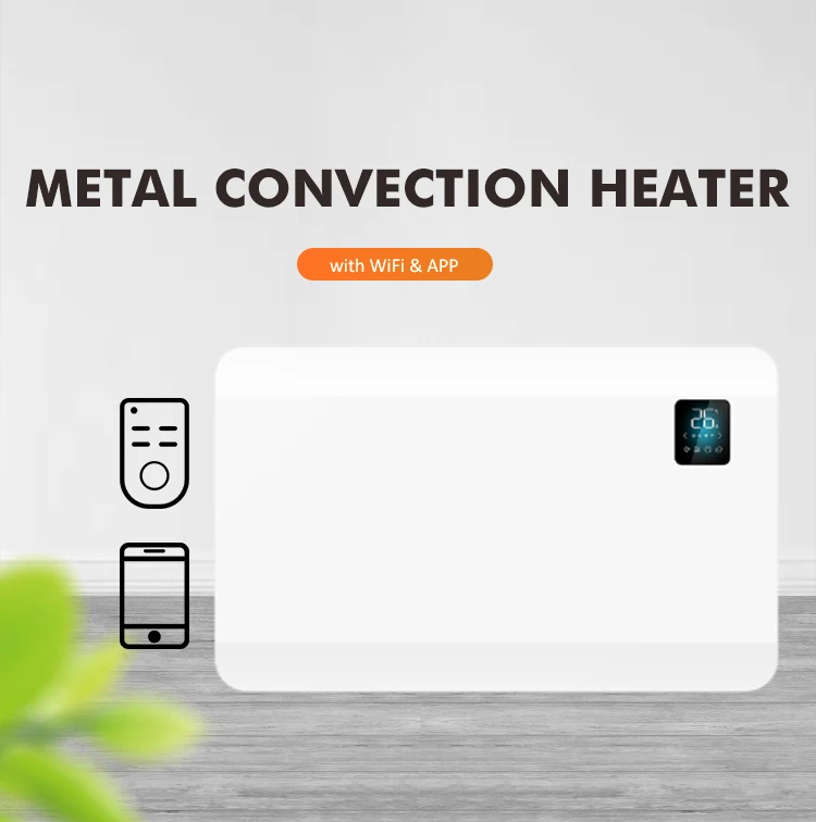Wifi Electric Convector Panel, Wall, 500W, metal - detail 2