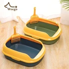 Weego The Open Cat Litter Box With A Spoon Detachable Design Semi-Enclosed Easy To Clean Pet Toilet