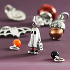 Charm EManco Wholesale Stainless Steel Halloween Skull Ghost Charm DIY Jewelry Accessories