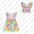 Baby Design Baby Girl Romper 2021 Baby Girls Summer Ruffle Rompers Hand Print Design Baby Bubble Soft Knit Clothing