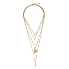 Necklaces Pendant Necklace Multi Layered 18K Gold Plated Necklaces Coin Pendant Statement Necklace For Women