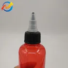Applicator Bottle Colorful 100 Ml Empty Mouth Nozzle 100ML PET Plastic Oil Applicator Eliquid Bottle With Twist Cap