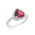 Ring Rings New Design Heart Ring Women Imitation Diamond Heart Ring Popular Zircon Heart Ring R-2014071904