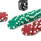 Poker Chips 2 Playing Cards 5 Dices Aluminum Case Custom ABS 300 Pieces Poker Chips Set