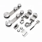 Steel Door Glass Sliding Door Systems Frameless Stainless Steel 8-12mm Tempered Glass Door Accessories Sliding Door System