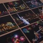 Art Paper 20*14cm Scratch Night Scene Landscape Painting Sketch Pad DIY Art Magic Scratch Art Paper