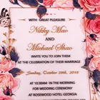 Card Card Thanks Card Custom 2mm Silk Screen Acrylic Wedding Invitation Card