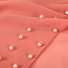 Scarf Shawl Sunscreen Muslin Pearl Bubble Printed Chiffon Double Nail Bead Head Wedding Scarf Shawl Pashmina