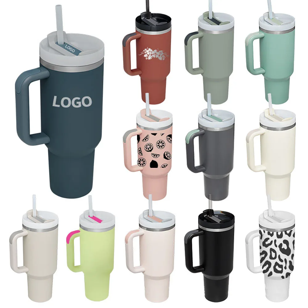 Hot Sale 40oz Adventure Quencher Sublimation Travel Stainless Steel Vacuum Coffee Mug cup Tumbler with Handle