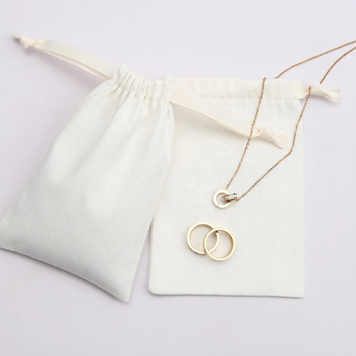 High Quality White Cotto Twill Sachet Soap Bag Eco-Friendly Drawstring Muslin Cotton Dust Pouch