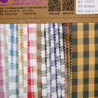Cotton 40% Cotton 60% Polyester Gingham Shirting Fabric Custom Plaid Fabric