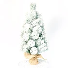 Japan Japan And Korean Wooden Base FLOCKING Christmas 45CM Small Snow Christmas Tree Decoration