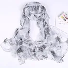 2021 New Rose Printed Spring Autumn Polyester Causal Scarf For Woman