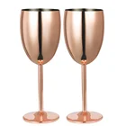 Goblet KLP 304 Stainless Steel 260ml Metal Christmas Glass 2-piece Set Goblet Wine Glass Set