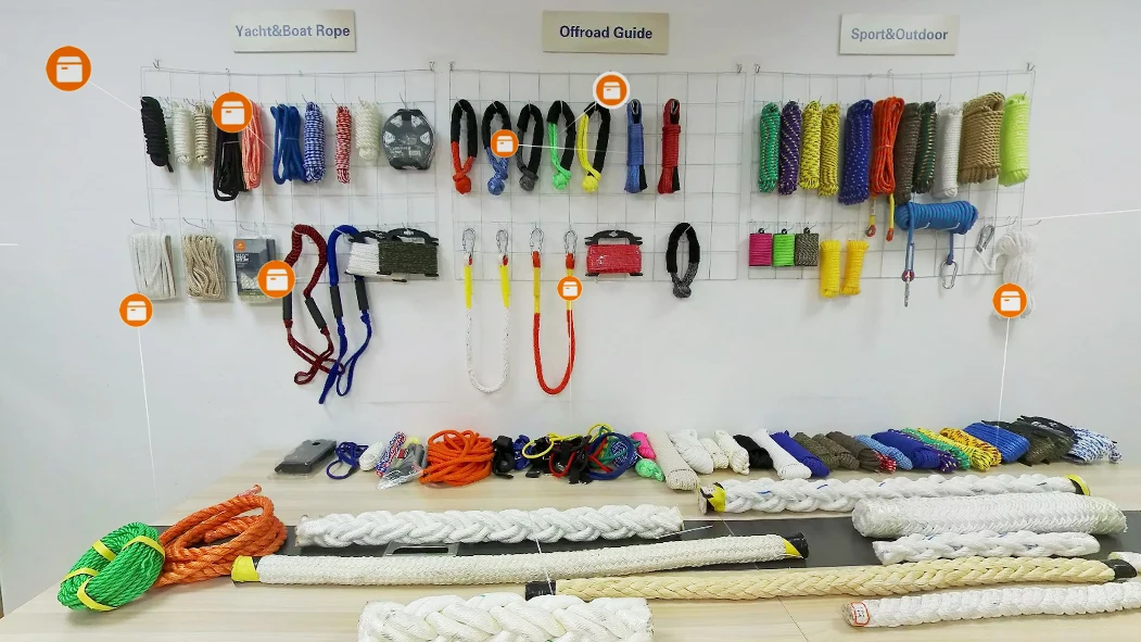 Produzione di corde in nylon intrecciate doppie per barche marine