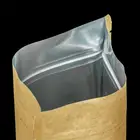 Pouch Standing Aluminium Bags Laminated Standing Pouch Aluminium Foil Lined Kraft Paper Coffee Bags With Zipper