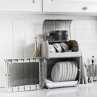 Drain Rack Factory Direct Sale Kitchen Drain Rack 2-layer Drying Rack Plastic Tableware Storage Rack