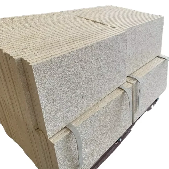 product natural beige limestone for outdoor floor tiles bushhammed face wall cladding tiles-1