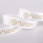 Satin Ribbon Satin Ribbon Satin Ribbon 1/2" Custom Satin Ribbon Printed Gold Logo Wholesale