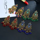 Earrings Indian Earring Indian Oxidized Silver Beads Chandelier Silver Polki Jhumki Jhumka Earrings