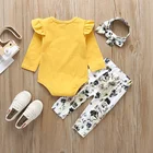 Bodysuit Baby Wholesale Infant Summer Bodysuit 3PCS Baby Pants And Hair Band