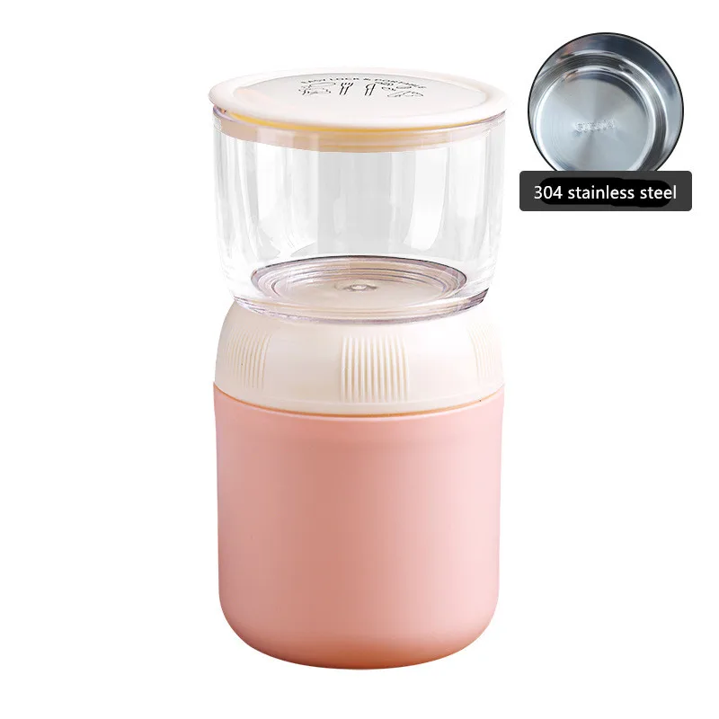 Portable 304 Stainless Steel Kids Adult Student Thermal Soup Milk Cups Office Breakfast Porridge Cereal Cup Set