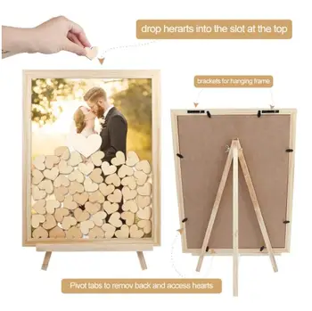 Wedding Guest Book Wooden Picture Frame Rustic Wedding Decorations and The Wedding Gift