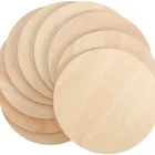 Craft Wood Crafts Custom Unfinished Natural Round Blank Wood Blank Discs Circle Wood For Craft Supplies